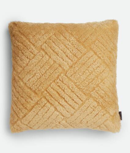 Intreccio Pattern Shearling Cushion