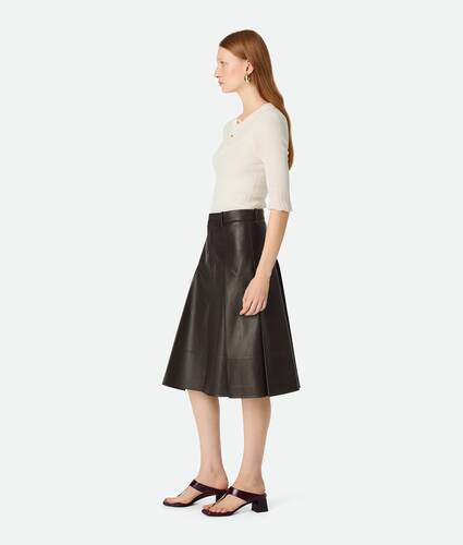 Leather Pleated Skirt