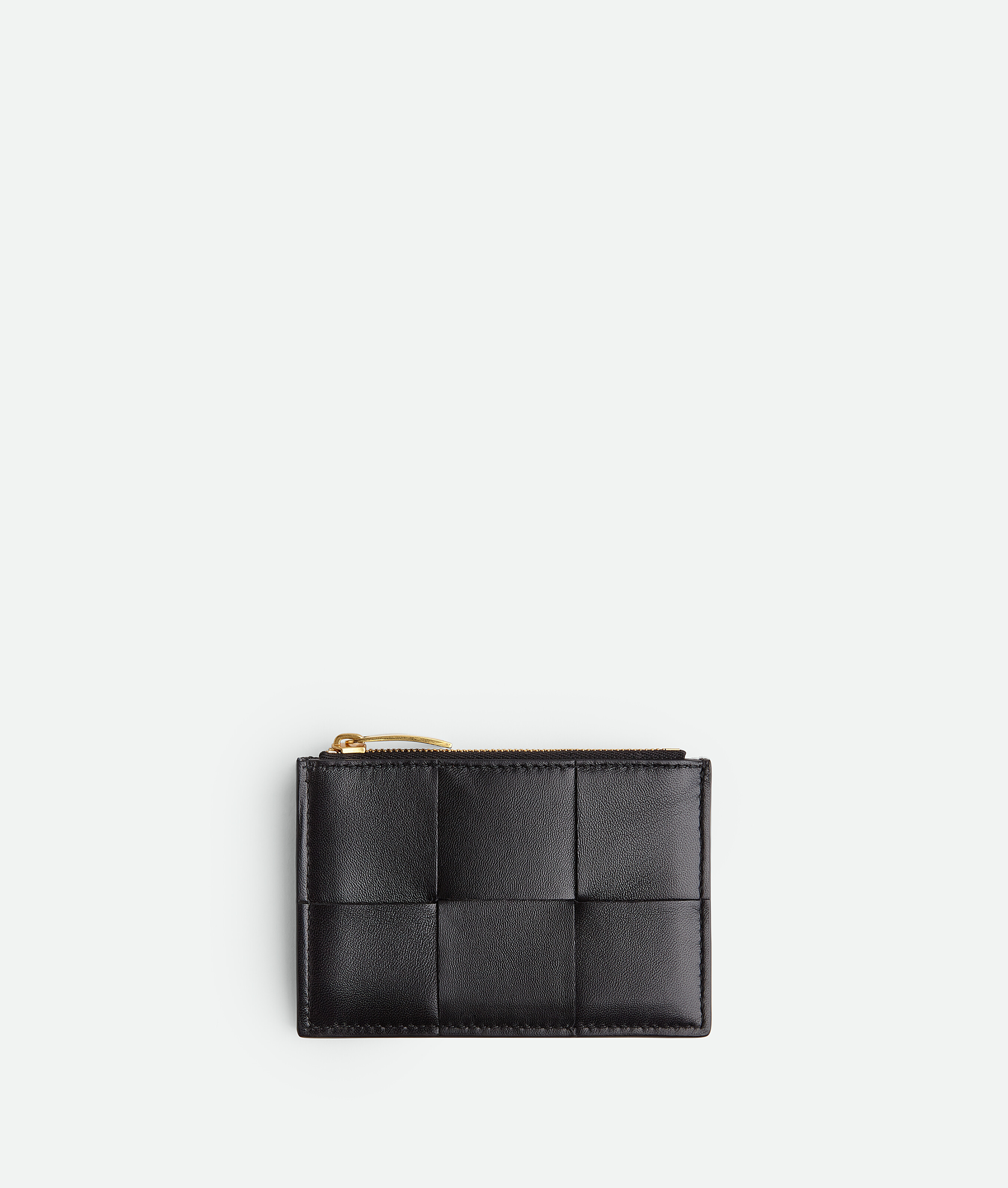 Bottega Veneta Cassette Kartenetui Mit Zip In Black