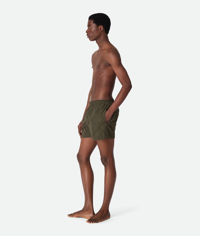 Display a large version of the product image 2 - Nylon Intrecciato Pattern Swim Shorts