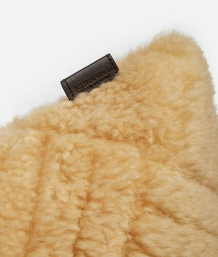 Kissen aus Shearling mit Intreccio Muster