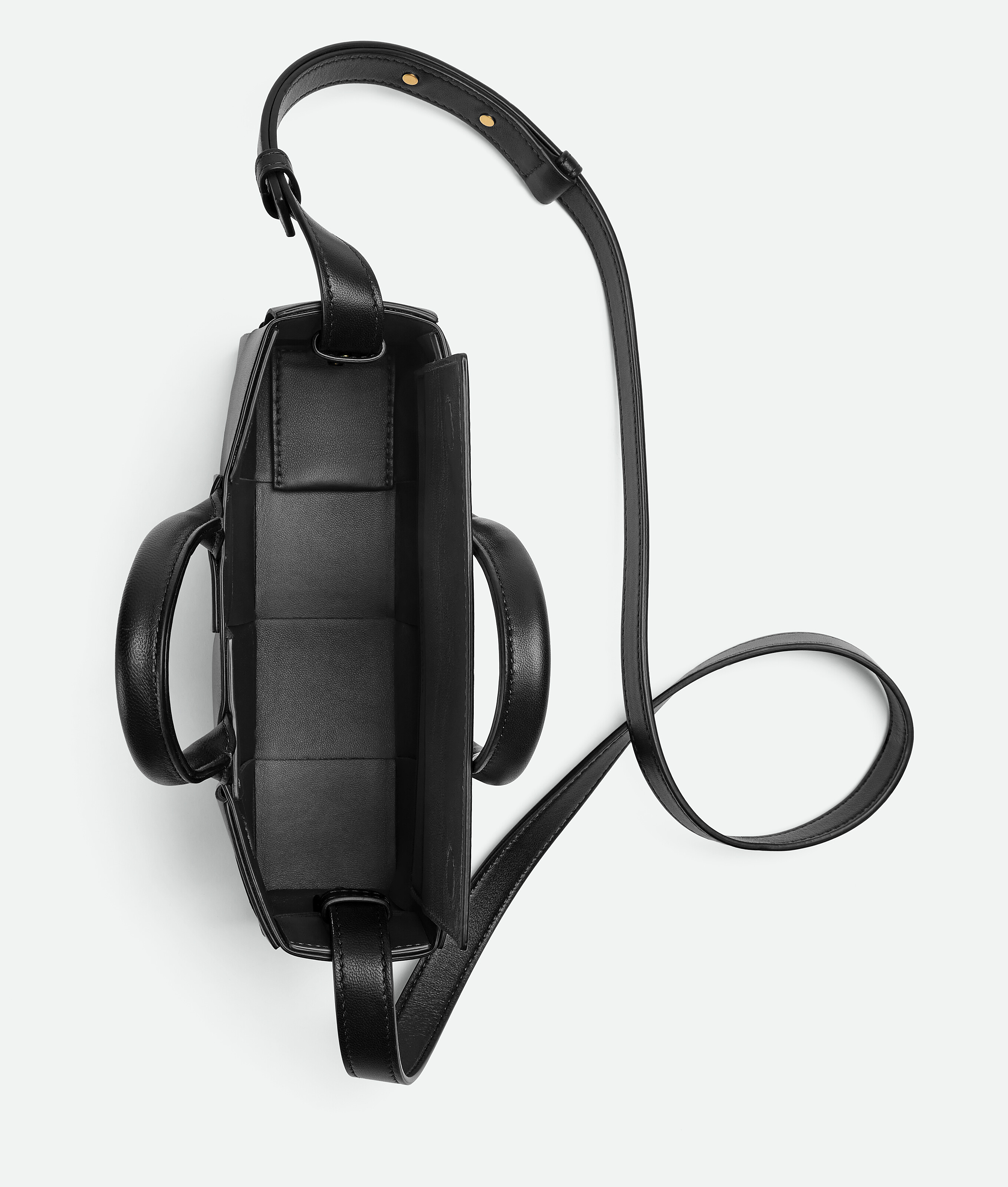 Bottega Veneta Mini East-west Arco Tote In Black