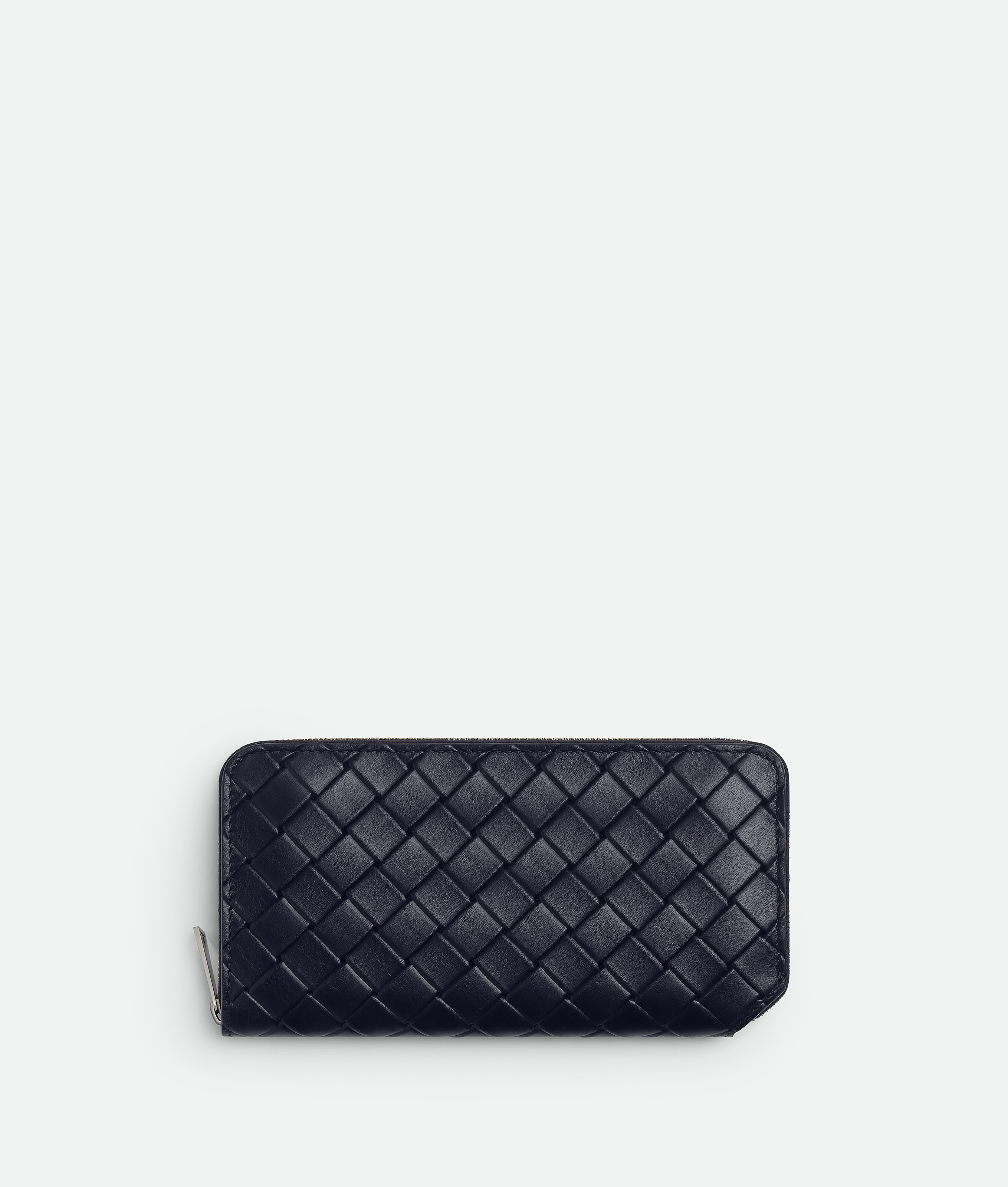 Bottega Veneta Intrecciato Stamp Zip Around Wallet - Abyss - Man