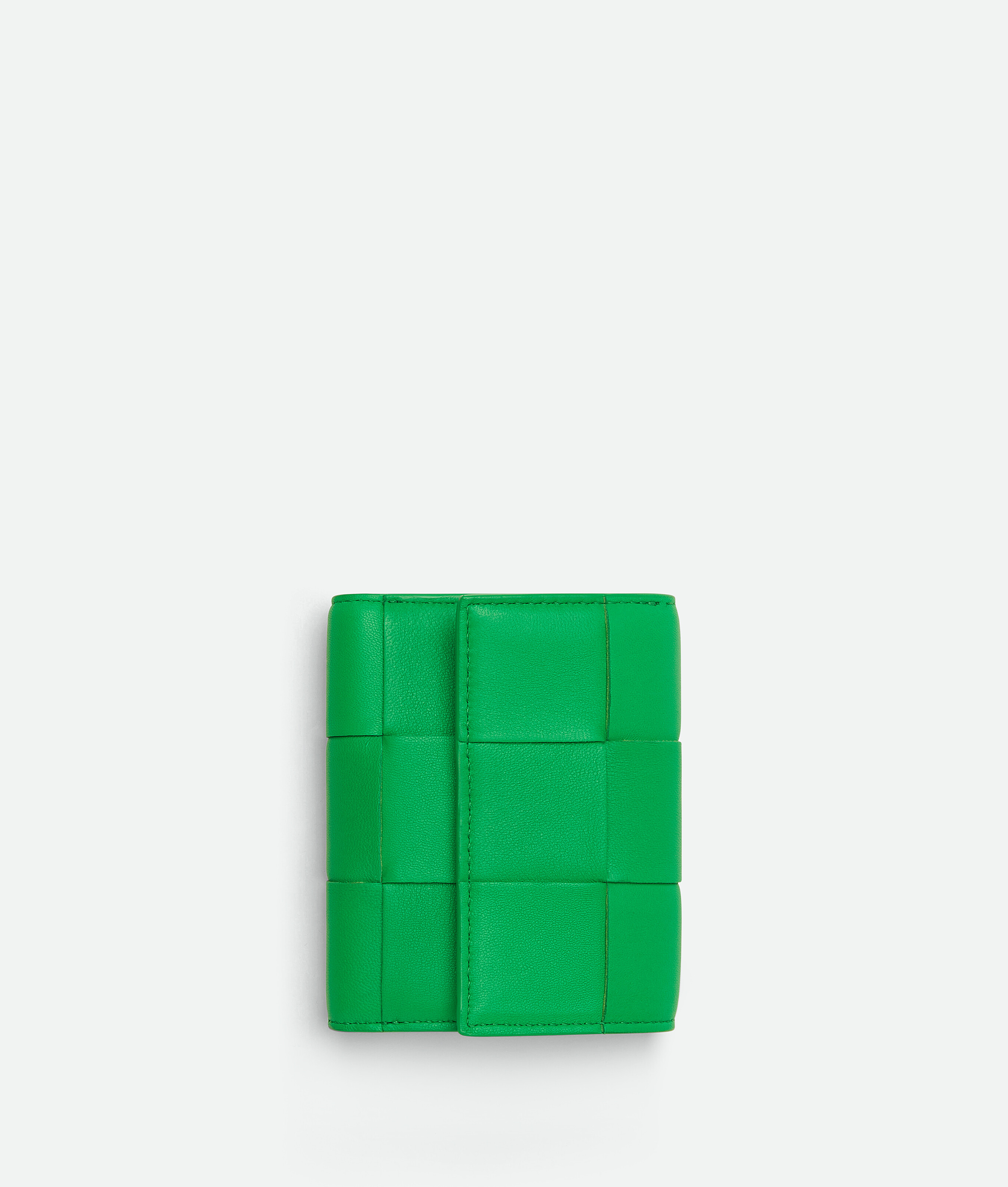 Bottega Veneta Cassette Tri-fold Zip Wallet In Green
