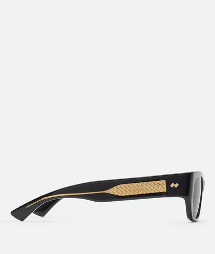 Quadratische Intrecciato Sonnenbrille