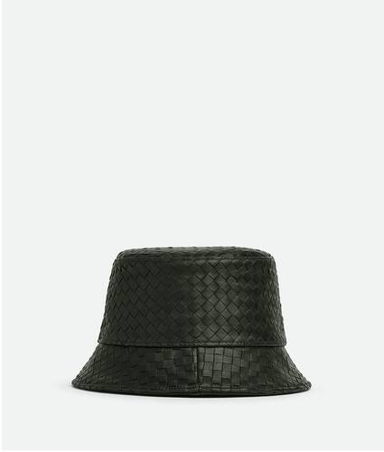 Intrecciato Leather Bucket Hat