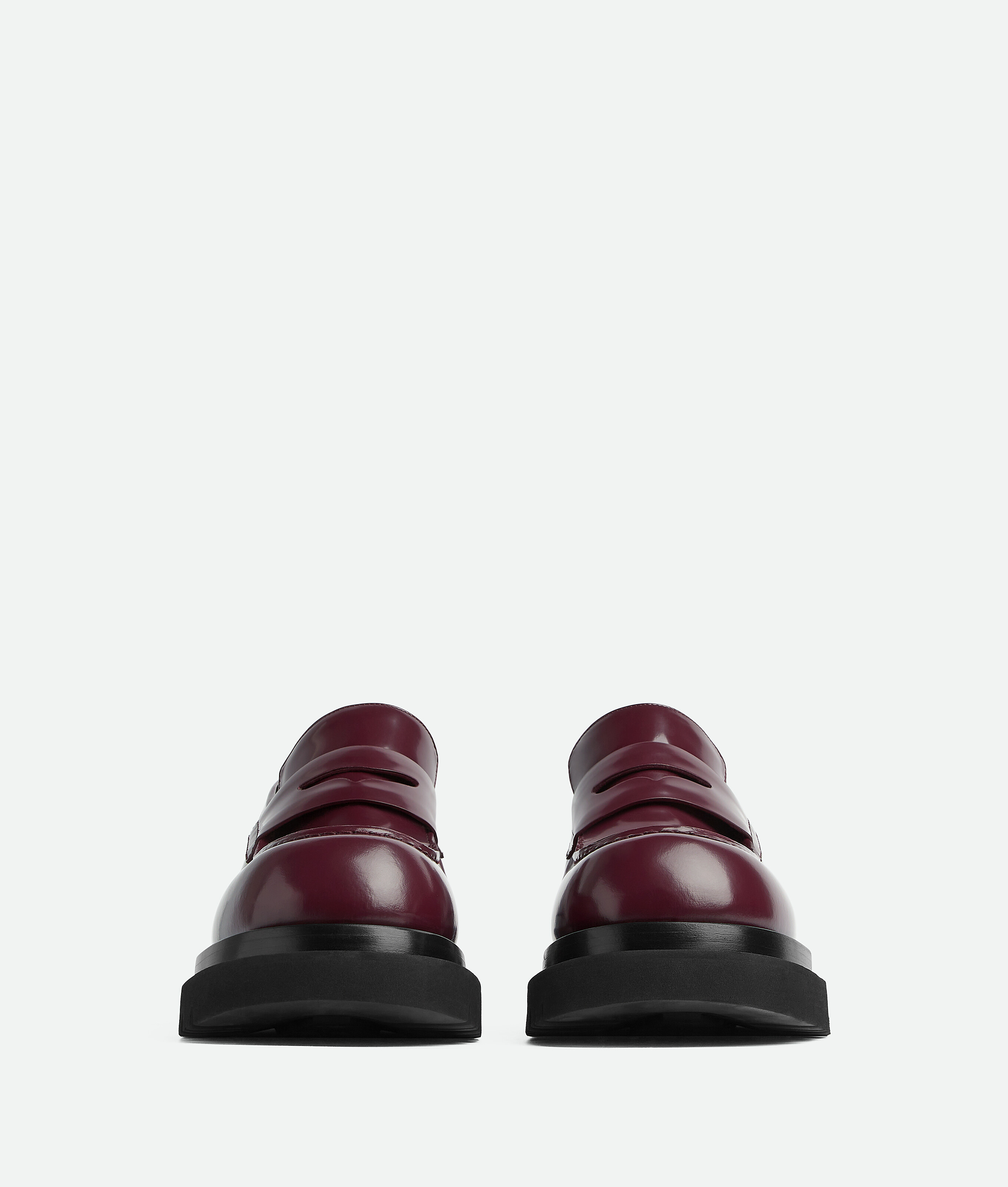 Shop Bottega Veneta Lug Loafer In Bordeaux