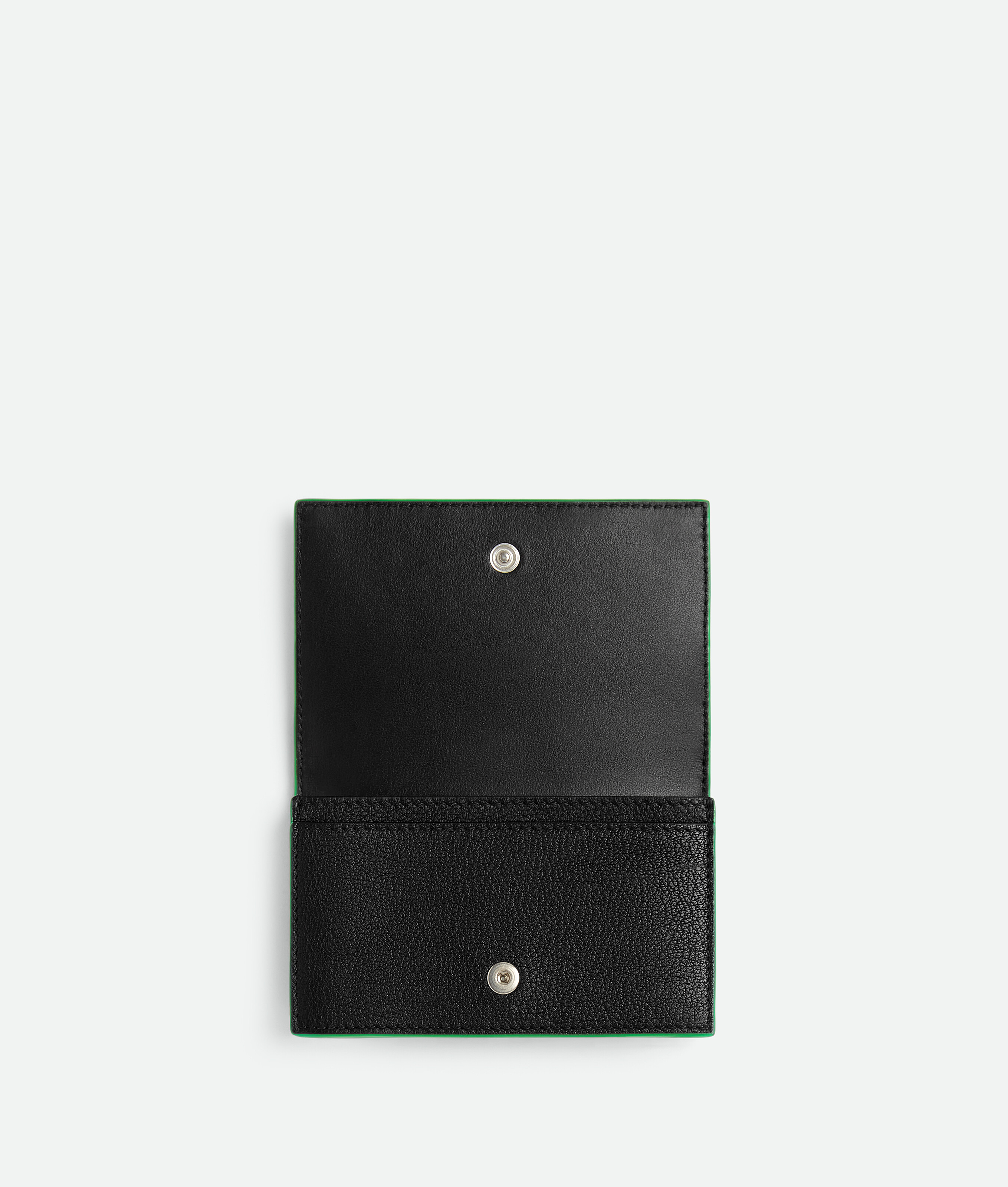 Shop Bottega Veneta Cassette Business Card Case In Black