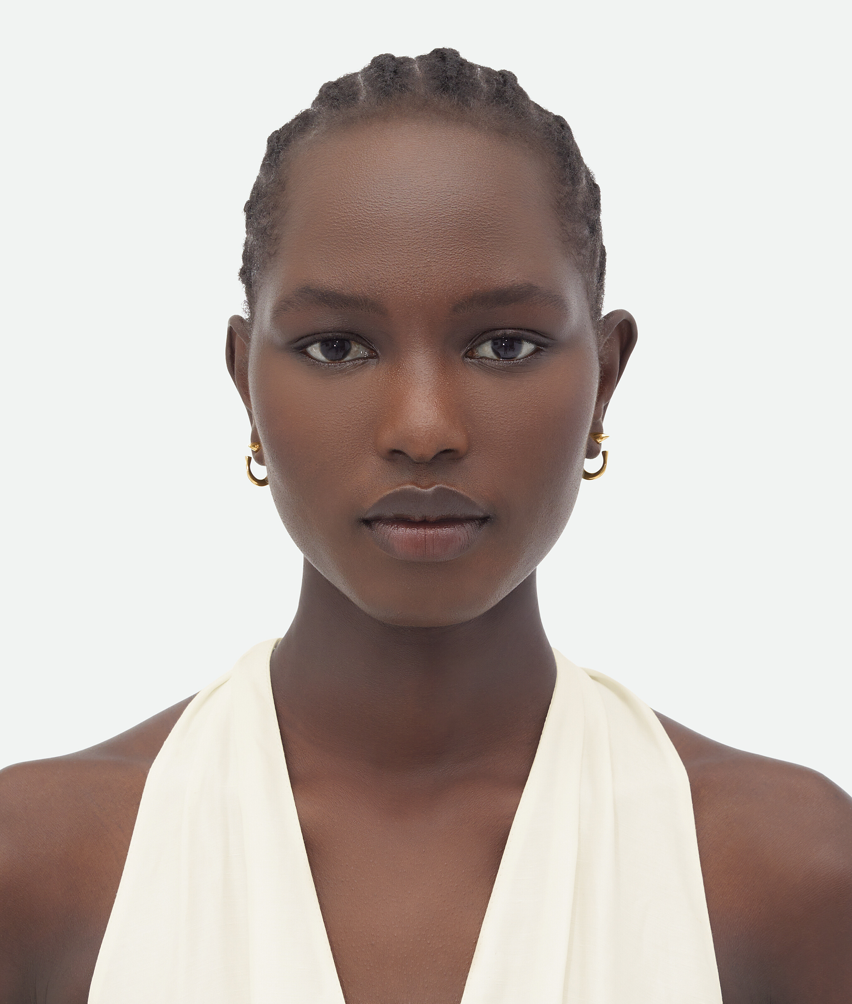 Bottega Veneta Sardine Hoop Earrings - Yellow Gold - Woman