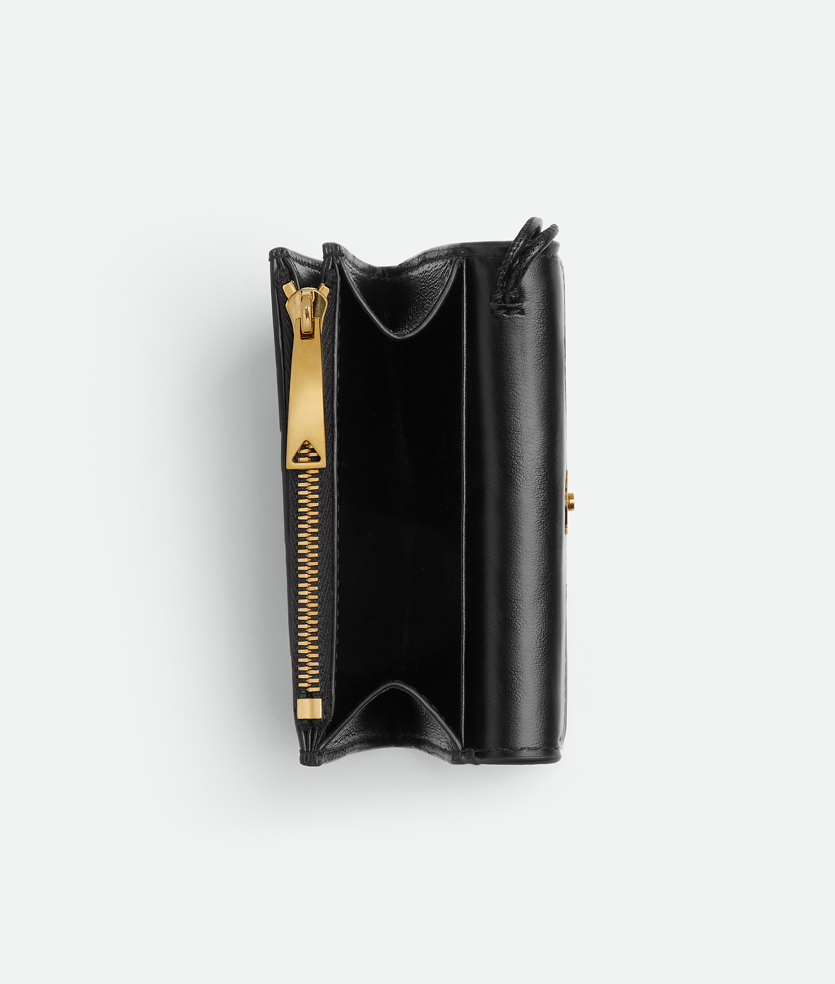 Bottega Veneta Kleines Andiamo Portemonnaie In Black