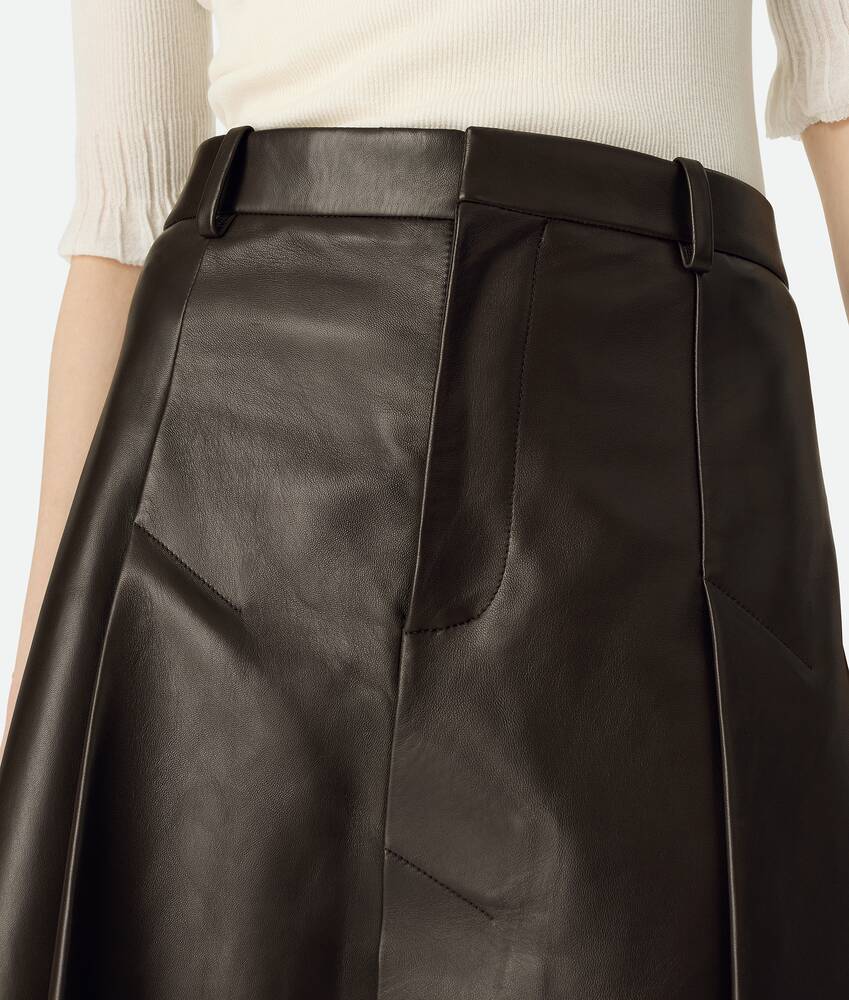 Display a large version of the product image 4 - Leather Pleated Skirt