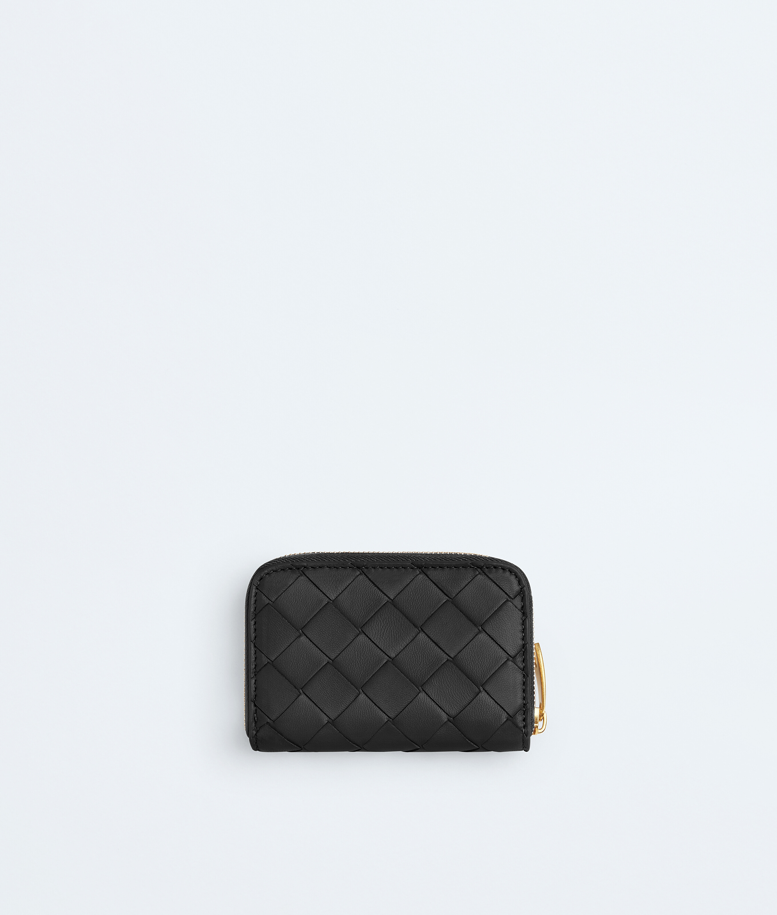 Bottega Veneta Portefeuille Tiny À Fermeture Zippée In Black