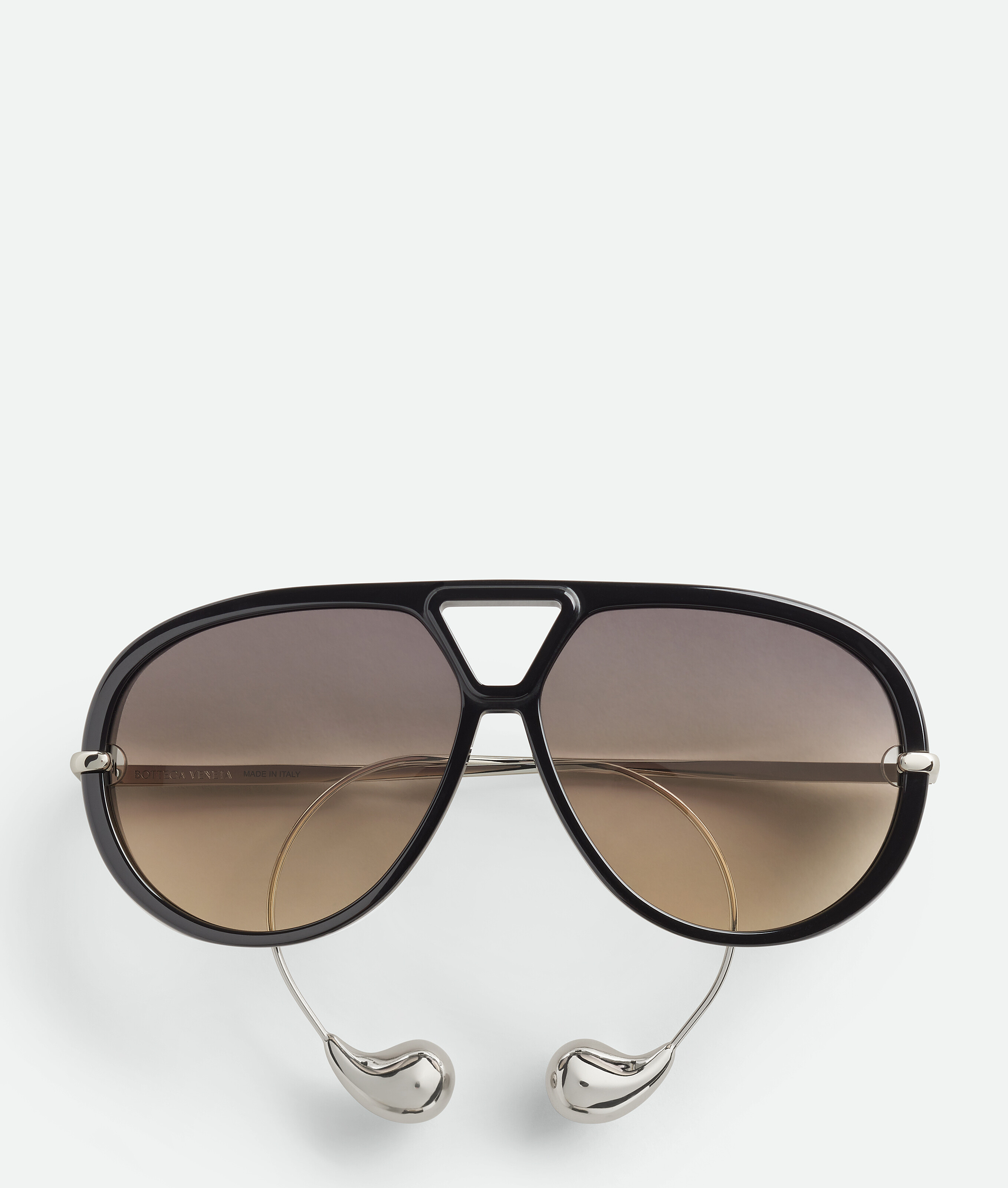 Bottega Veneta Drop Aviator Sunglasses - Black - Unisex -