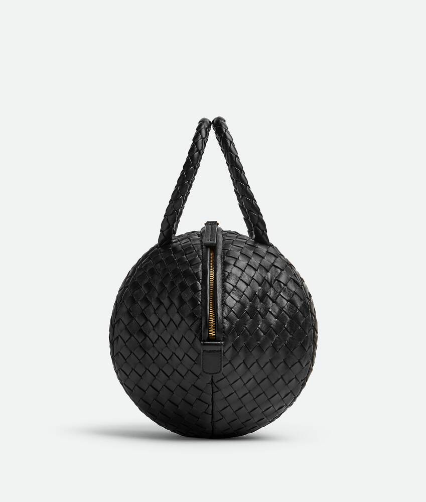 Bottega Veneta Black Point Small Leather Top Handle Bag