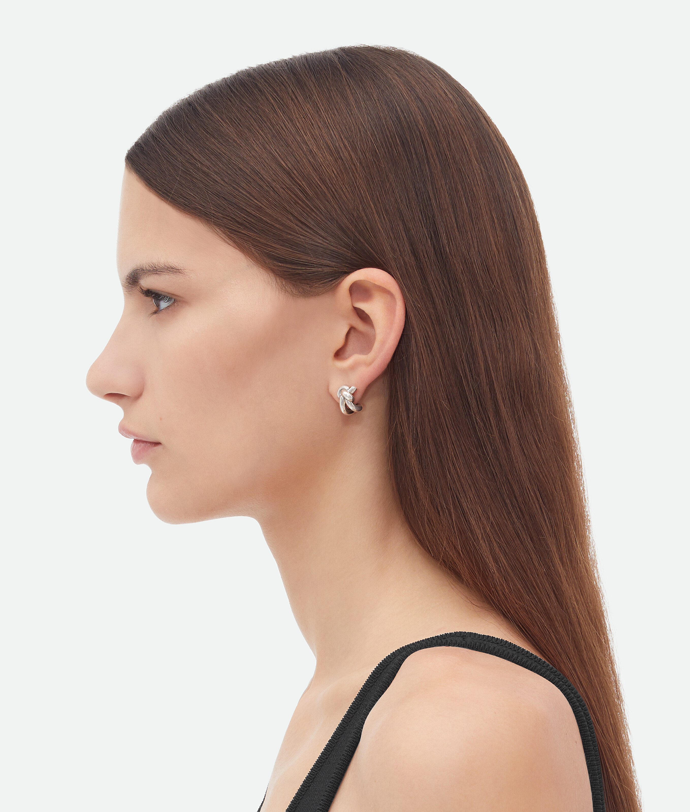 Shop Bottega Veneta Knot Earrings In Silver