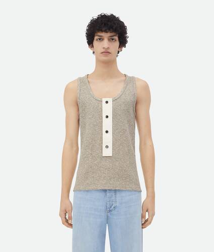Display a large version of the product image 1 - Cotton Mouline Jersey Tank Top