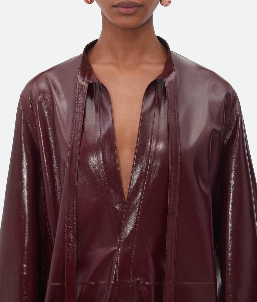 Display a large version of the product image 6 - Shiny Leather Dress With Knot Detail 