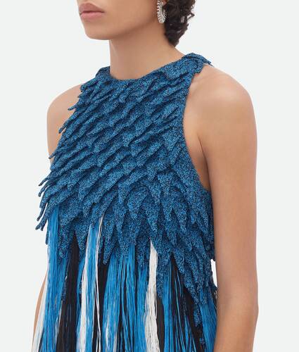 Viscose Fish Scale Top With Fringes