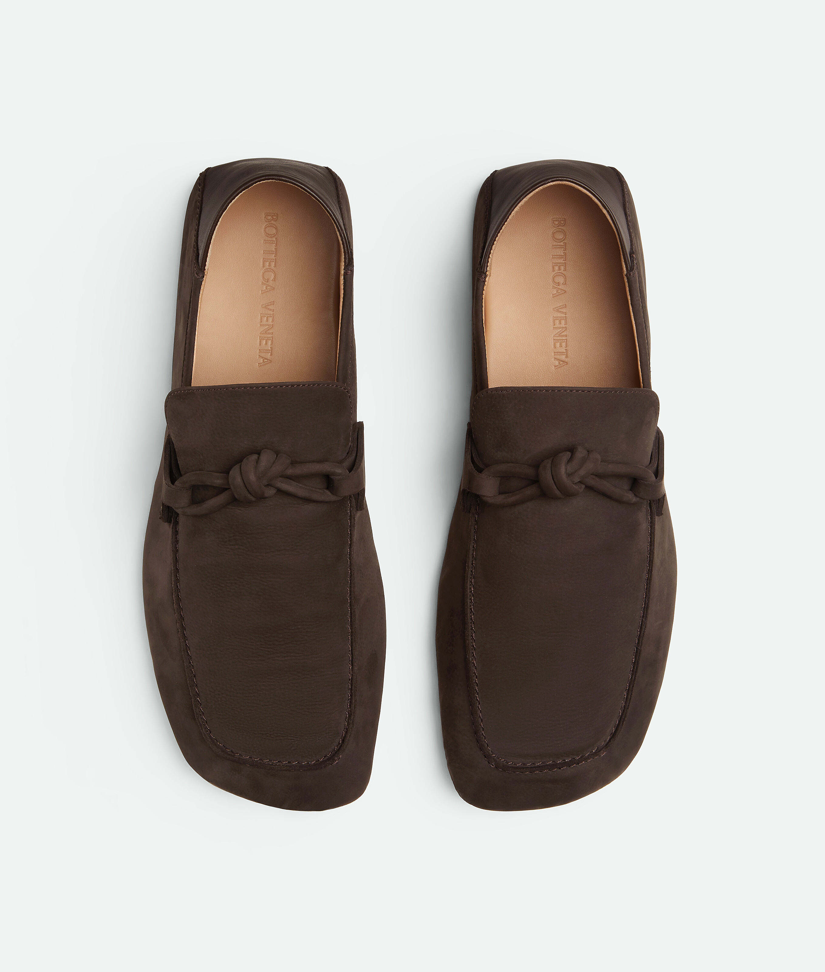 Bottega Veneta Daddy Suede Loafers In Fondant