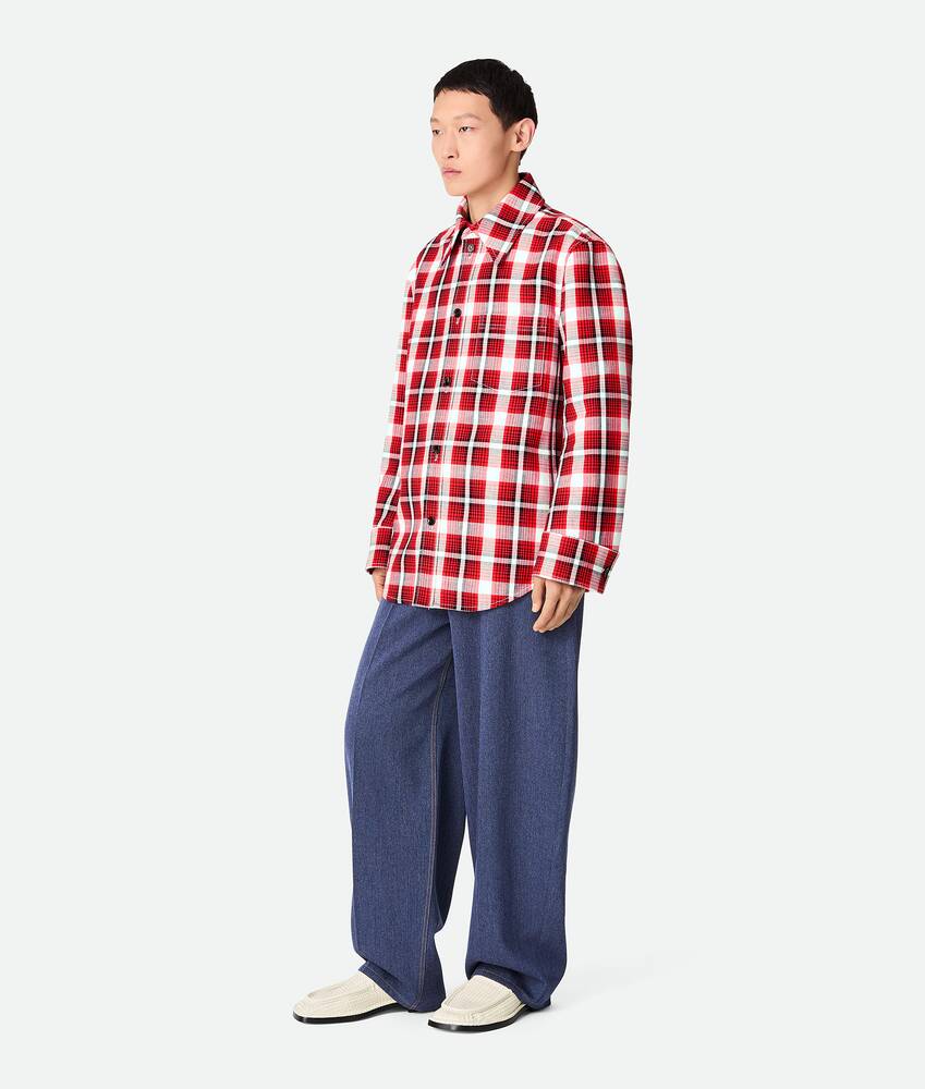 Display a large version of the product image 2 - Structured Cotton Check Overshirt