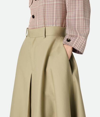 Cotton Twill A-Line Skirt