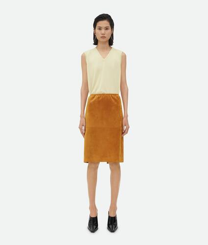 Suede Leather Skirt
