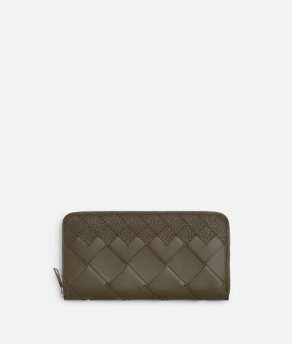Intrecciato Zip Around Wallet