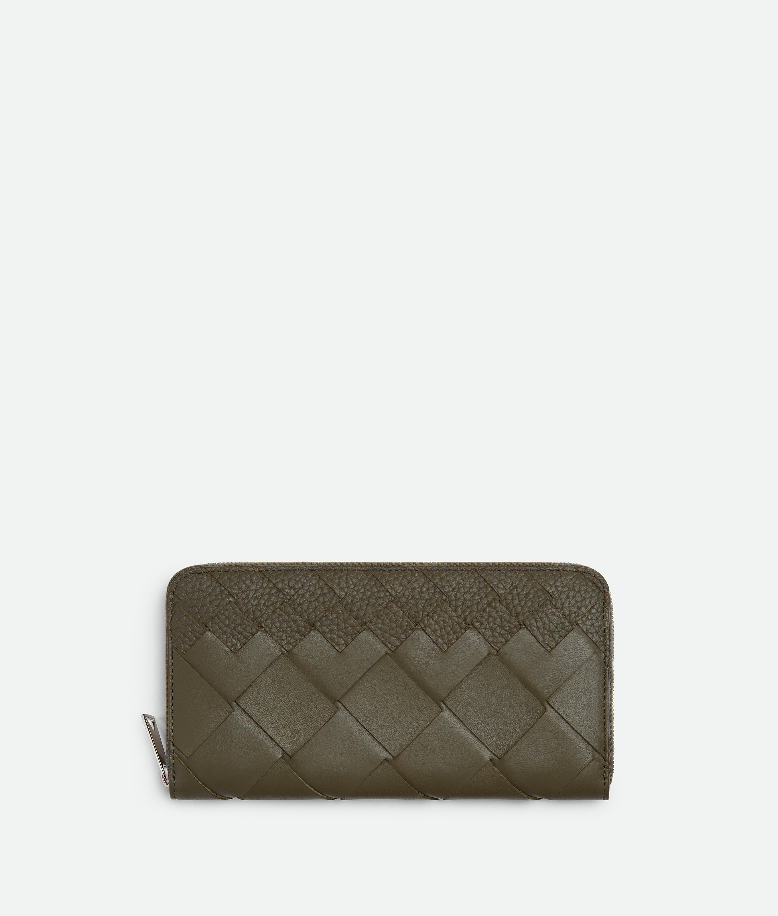 Bottega Veneta Intrecciato Zip Around Wallet - Cypress - Man
