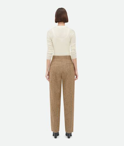 Straight Leg Knotted Wool Trousers