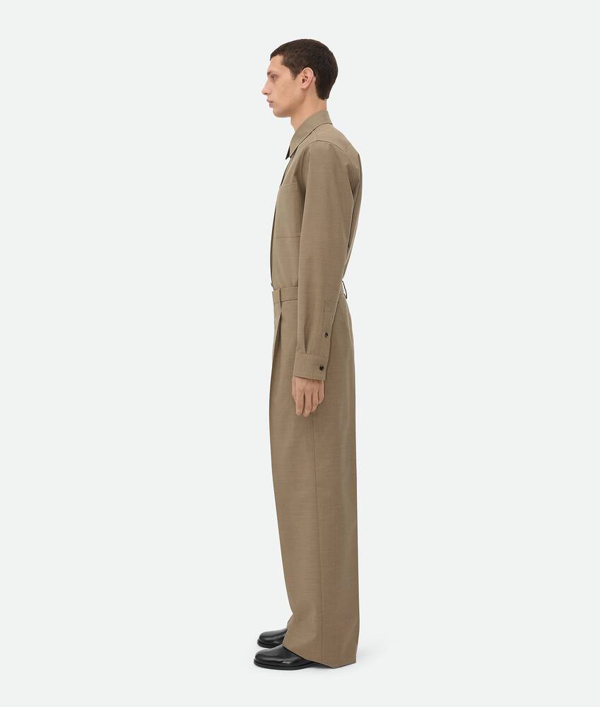 Display a large version of the product image 2 - Light Tailored Wool Wide Leg Trousers