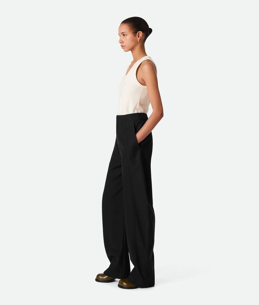 Display a large version of the product image 2 - Cotton Twill Wide Leg Trousers