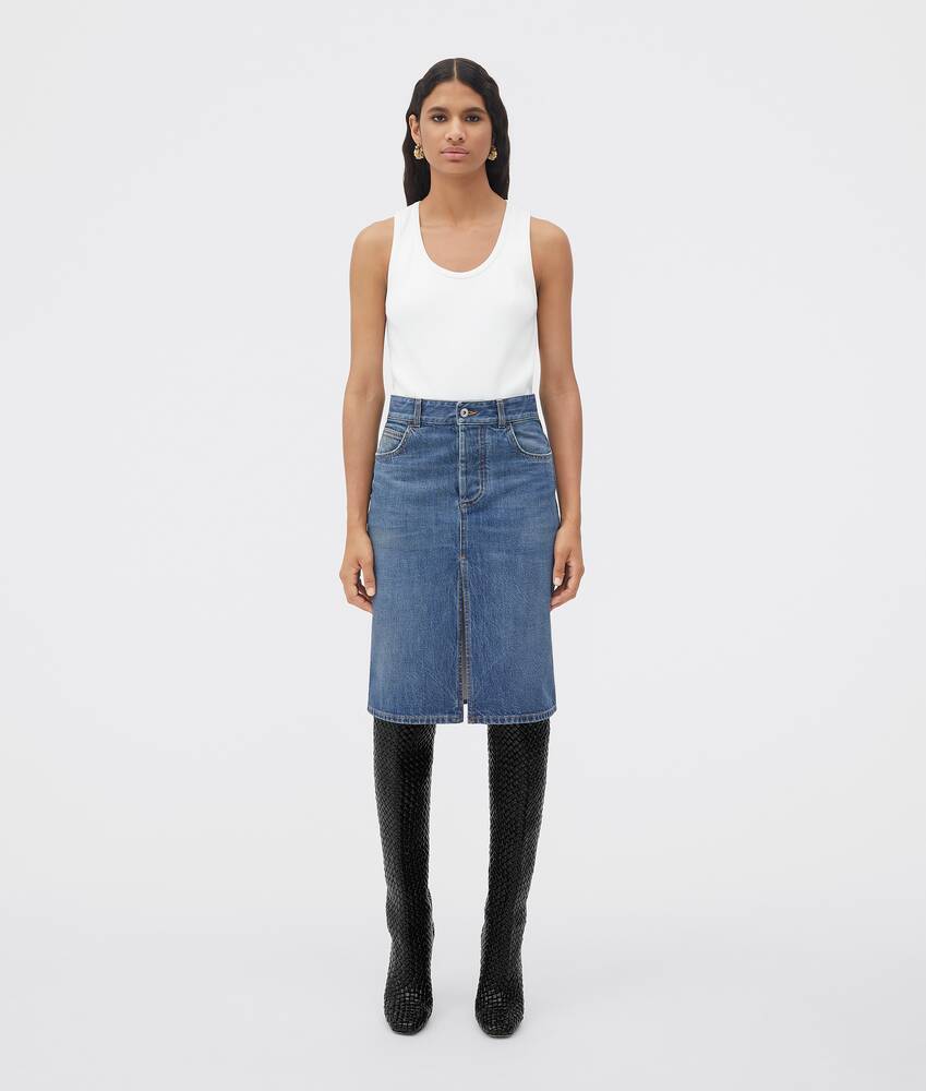 Display a large version of the product image 1 - Medium Washed Denim Skirt