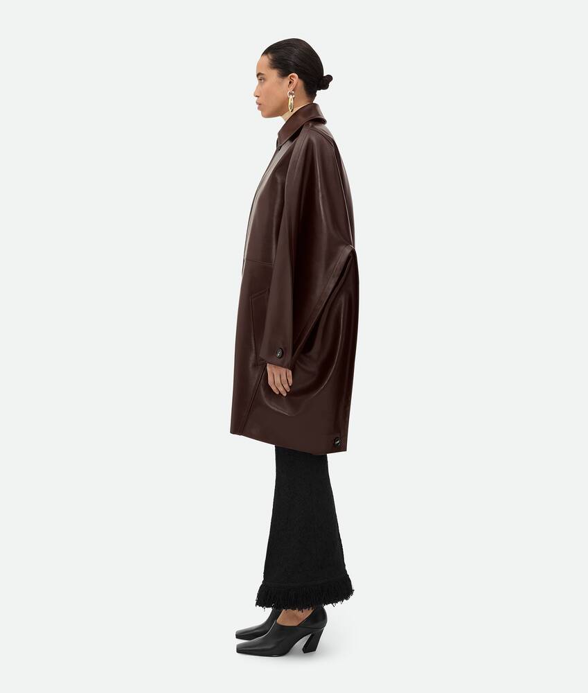 Display a large version of the product image 2 - Leather Cocoon Coat