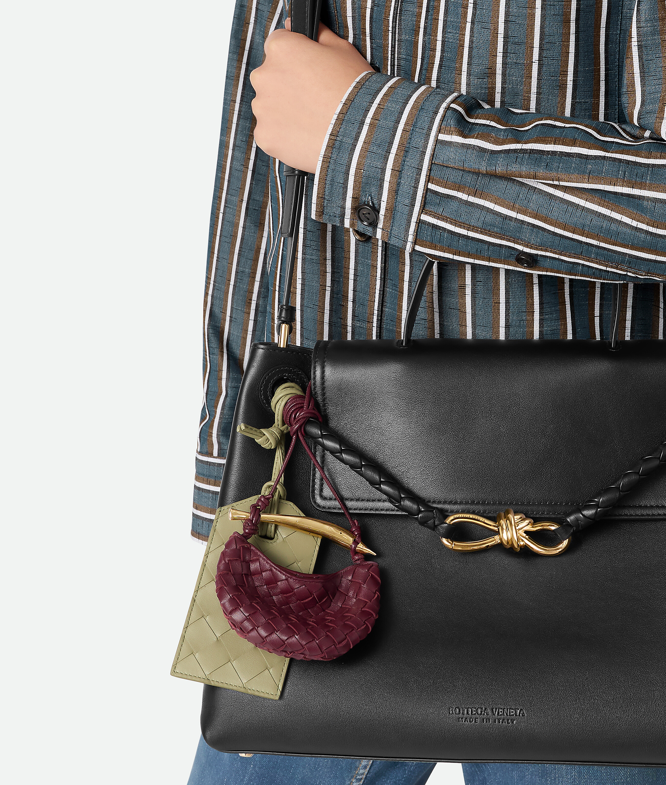 Bottega Veneta Mini Lambskin Sardine Cross-body Bag