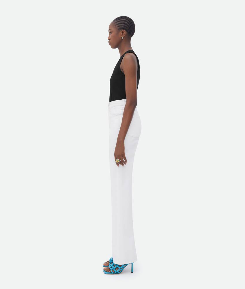 Display a large version of the product image 2 - White High Rise Straight Denim