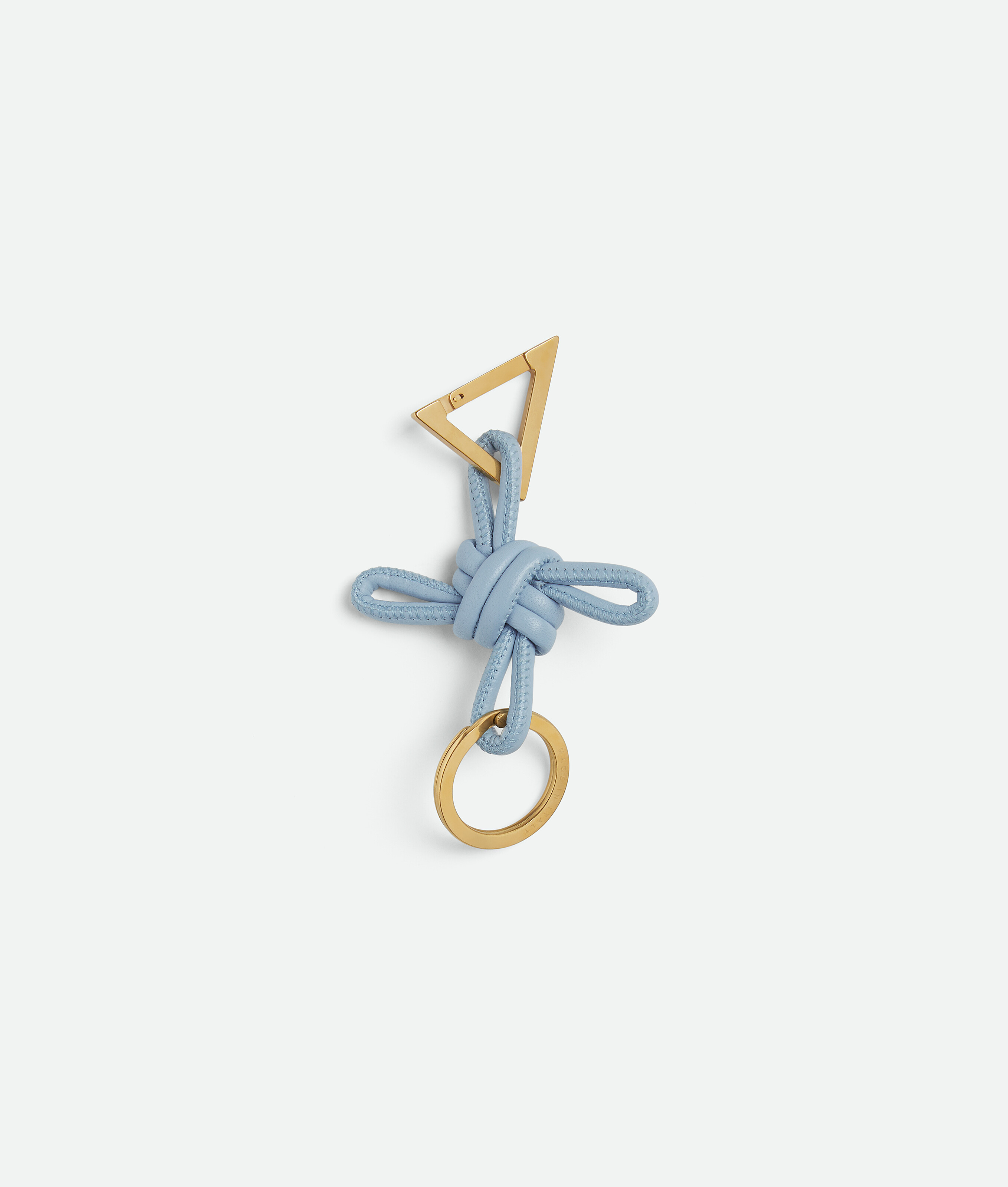 Shop Bottega Veneta Triangle Key Ring In Blue