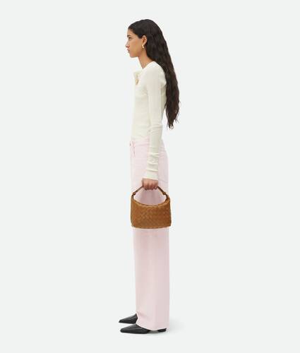 Bottega Veneta® Women's Mini Andiamo Cross-Body Bag in Fondant