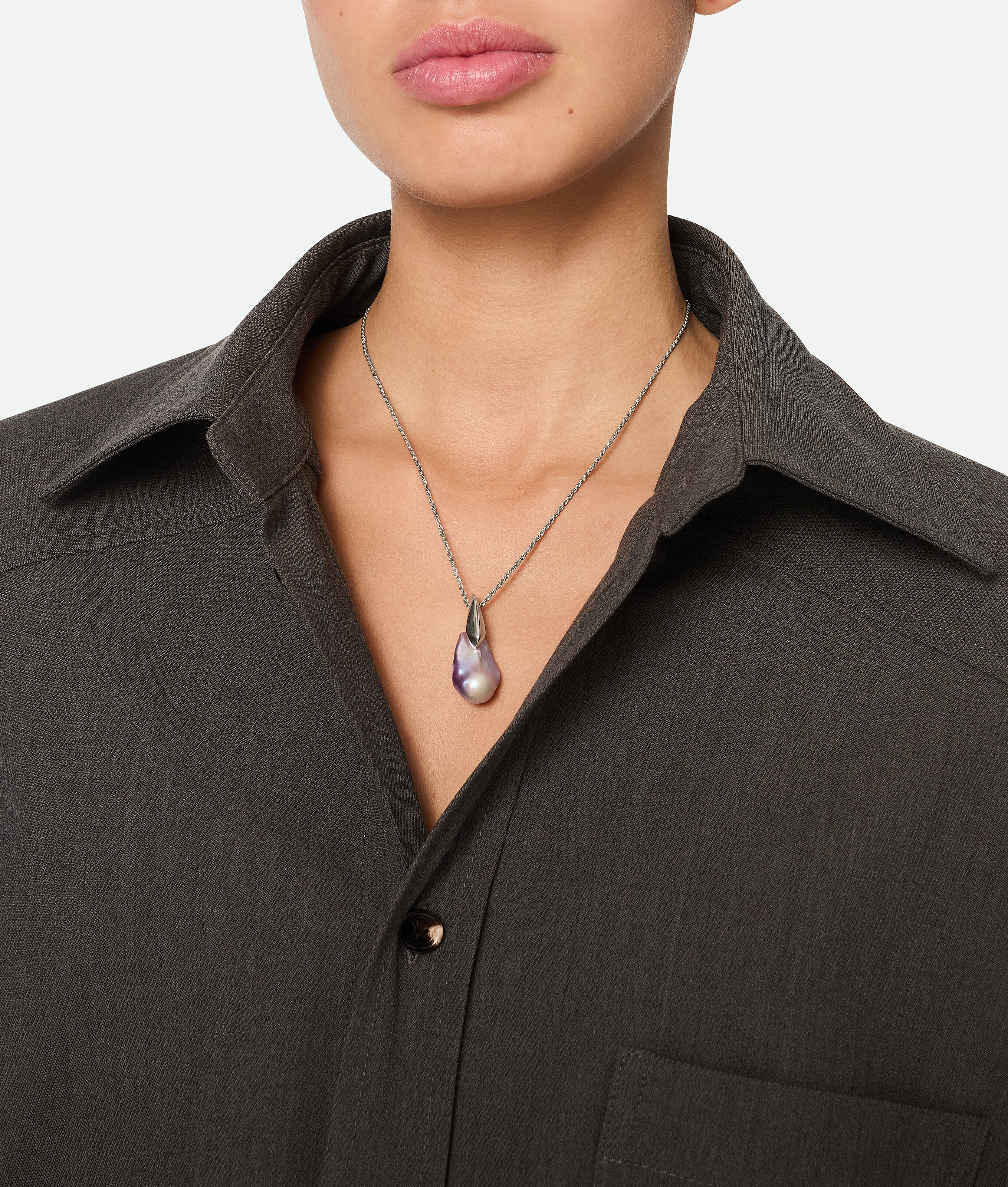 Bottega Veneta Pearl Pendant - Natural Pink - Woman