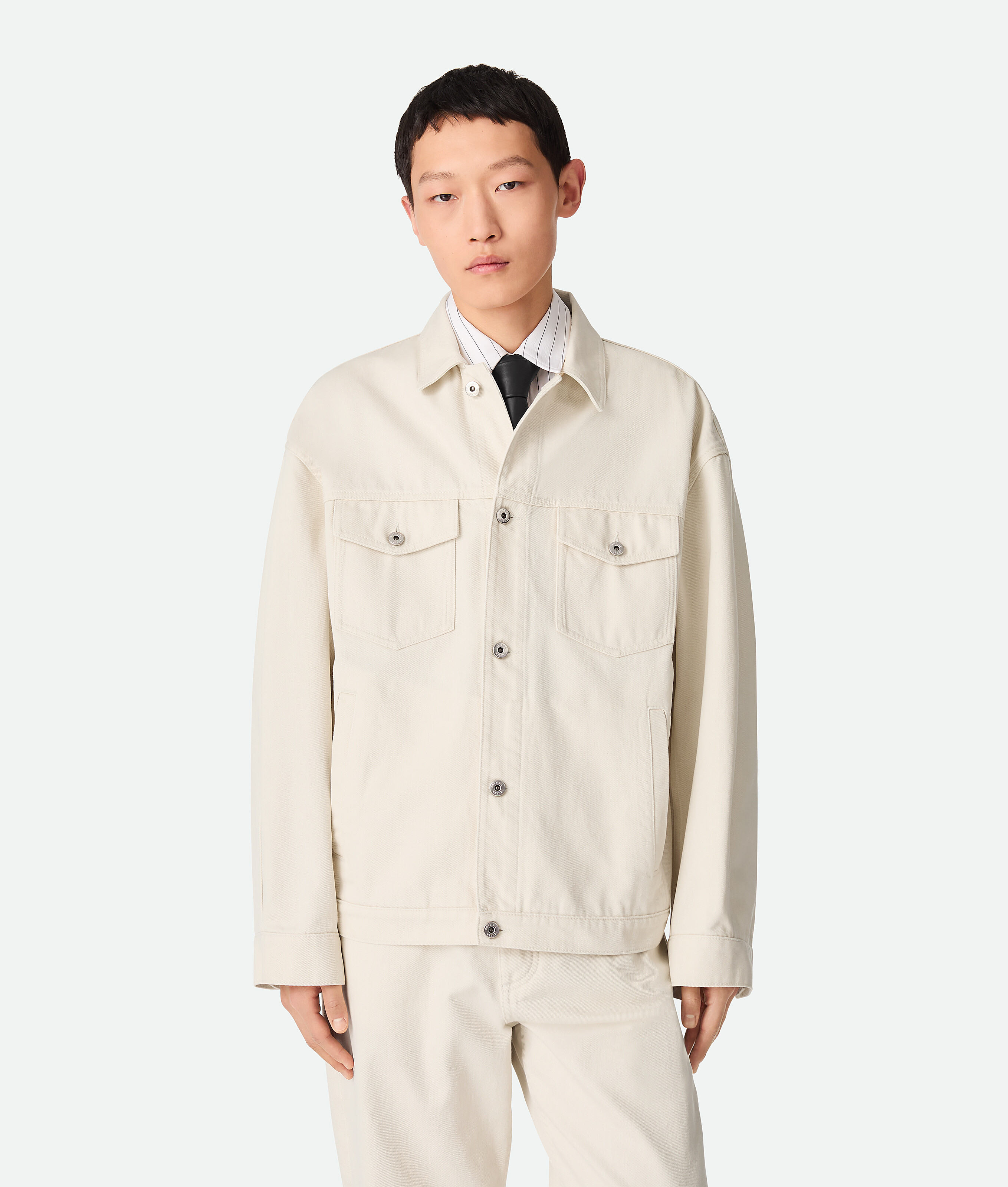 Bottega Veneta Bunte Jeansjacke In Pale Meringue