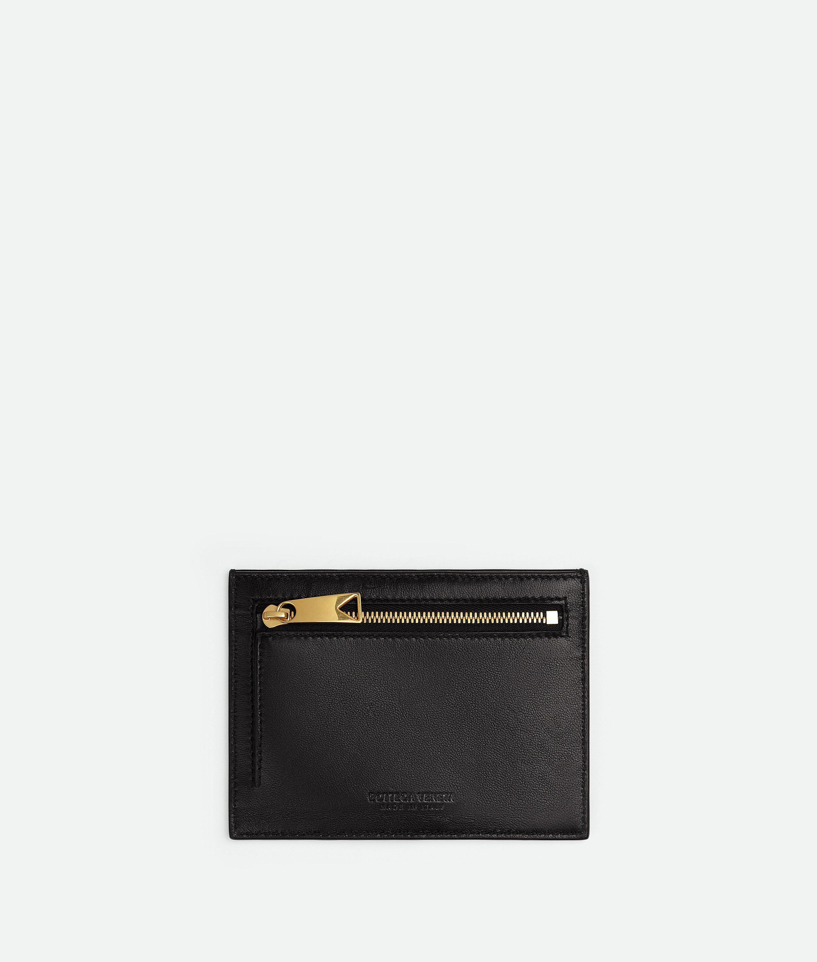 Shop Bottega Veneta Card Case With Coin Purse In Black