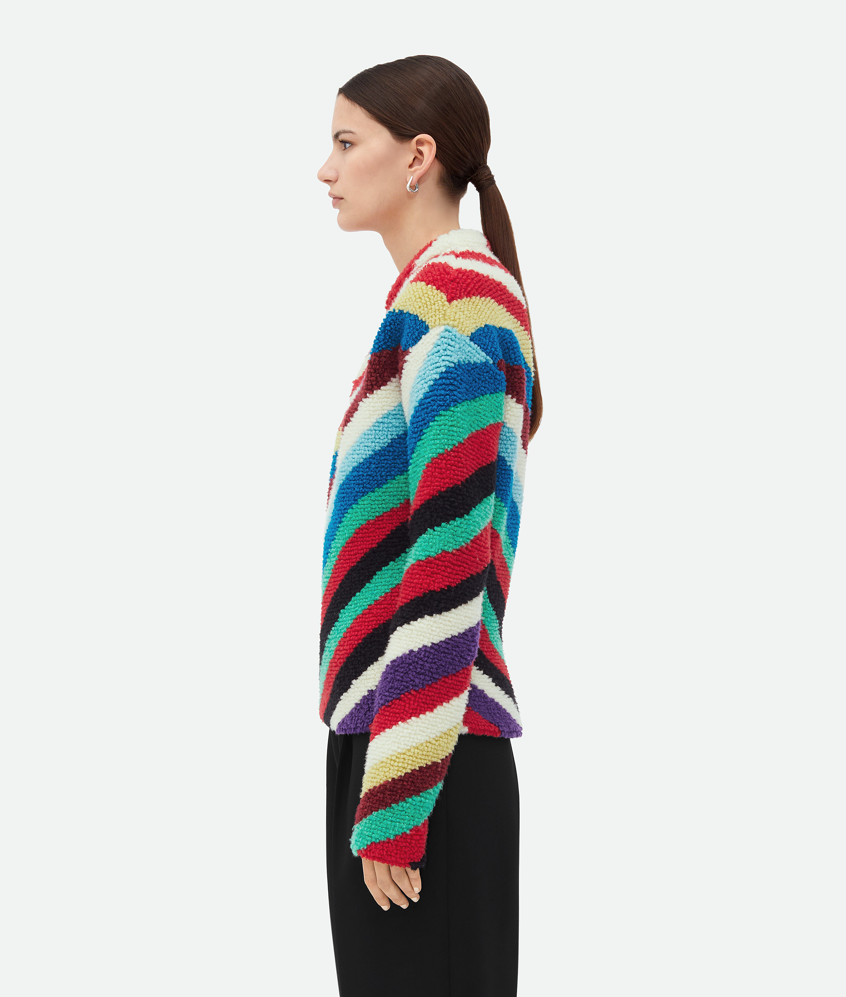 Shop Bottega Veneta Pull En Laine Rayée In Multicolor