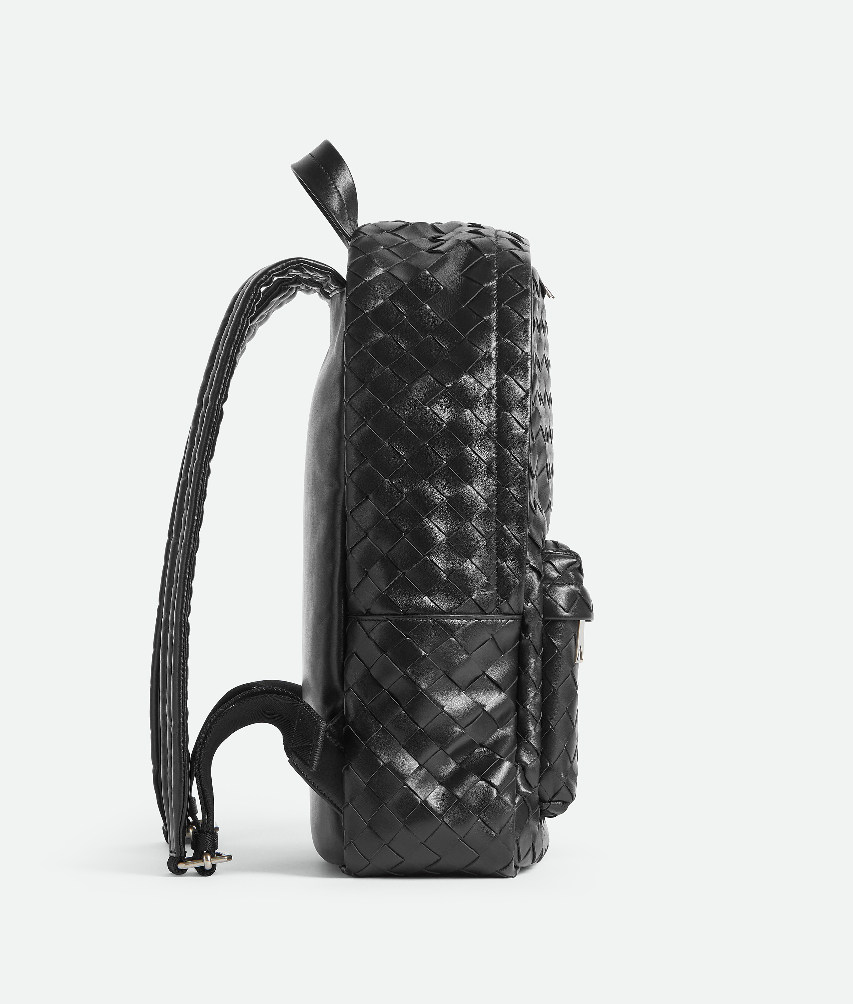 Shop Bottega Veneta Small Intrecciato Backpack In Black