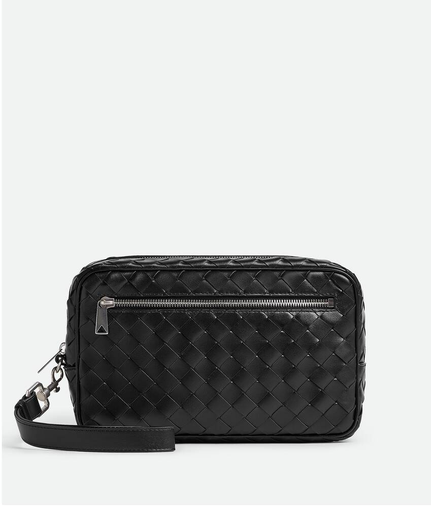 アパレルフィーゴメンズ【定価19万円】BOTTEGA VENETA イントレチャートポーチ ブラック