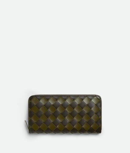 Intrecciato Zip Around Wallet