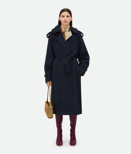 Wool Gabardine Trench Coat