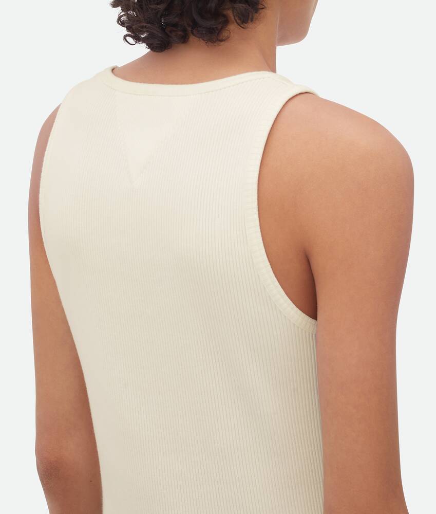 Display a large version of the product image 4 - Compact Cotton Rib Jersey Tank Top