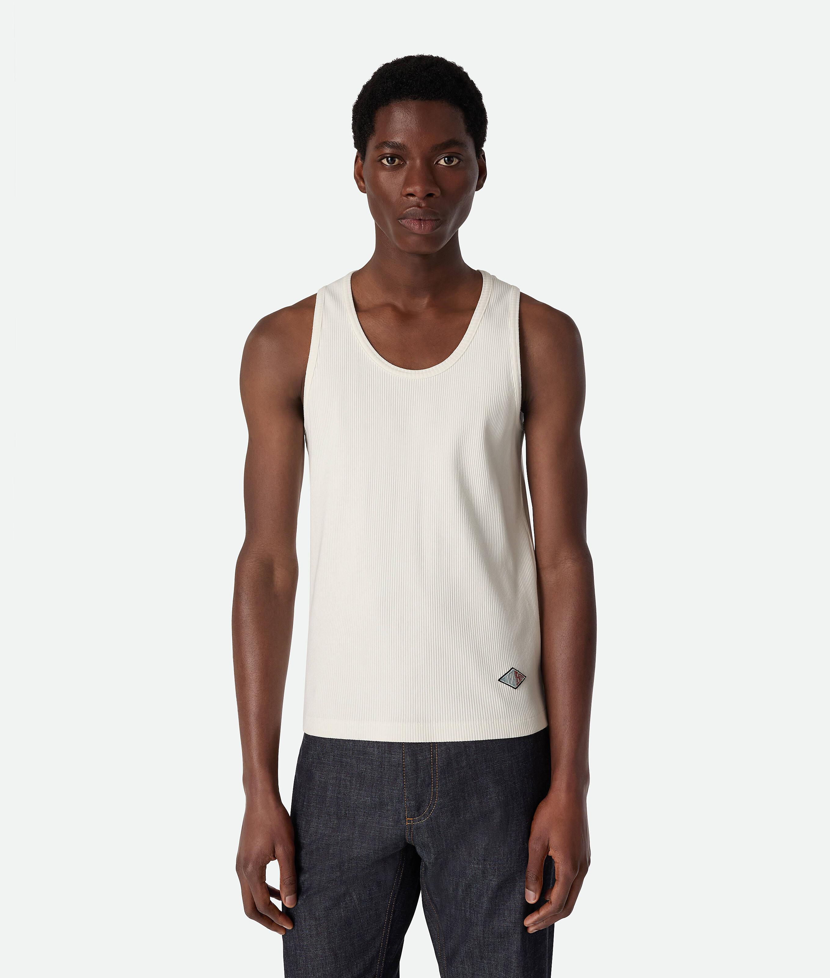 Bottega Veneta Rib Jersey Tank Top In White