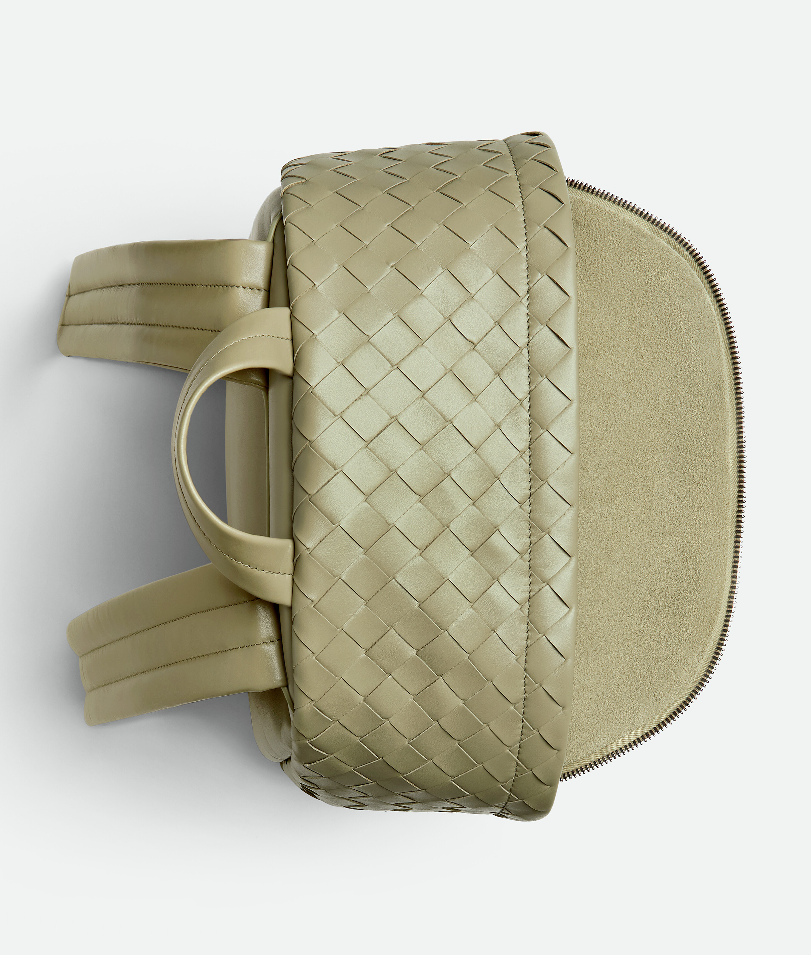 Shop Bottega Veneta Medium Intrecciato Backpack In Travertine