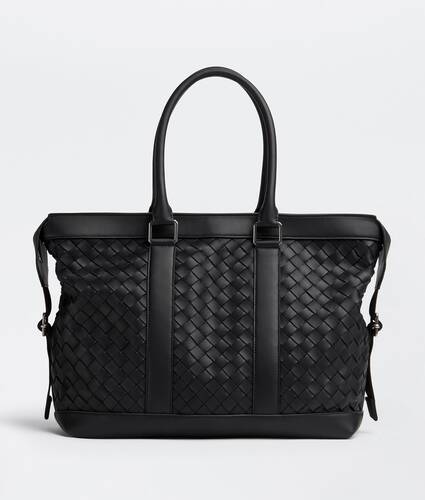 【美品】BOTTEGA VENETA イントレチャート トートバッグ ブラック