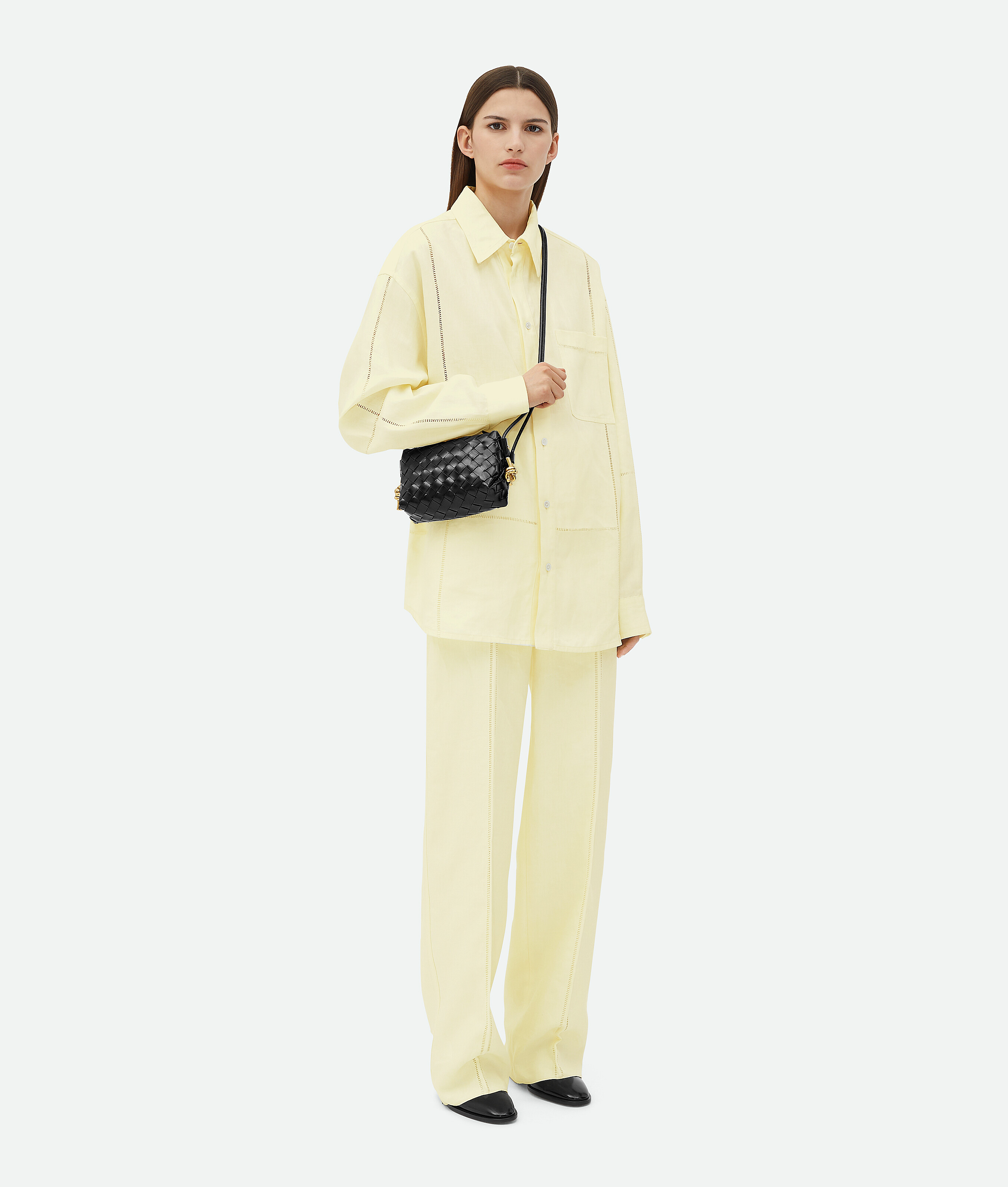 Bottega Veneta Mini Loop Camera Bag In Black